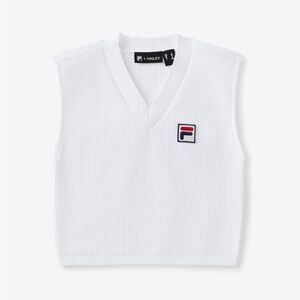 FILA X Hailey Bieber knit sleeveless cropped sweater vest - size L